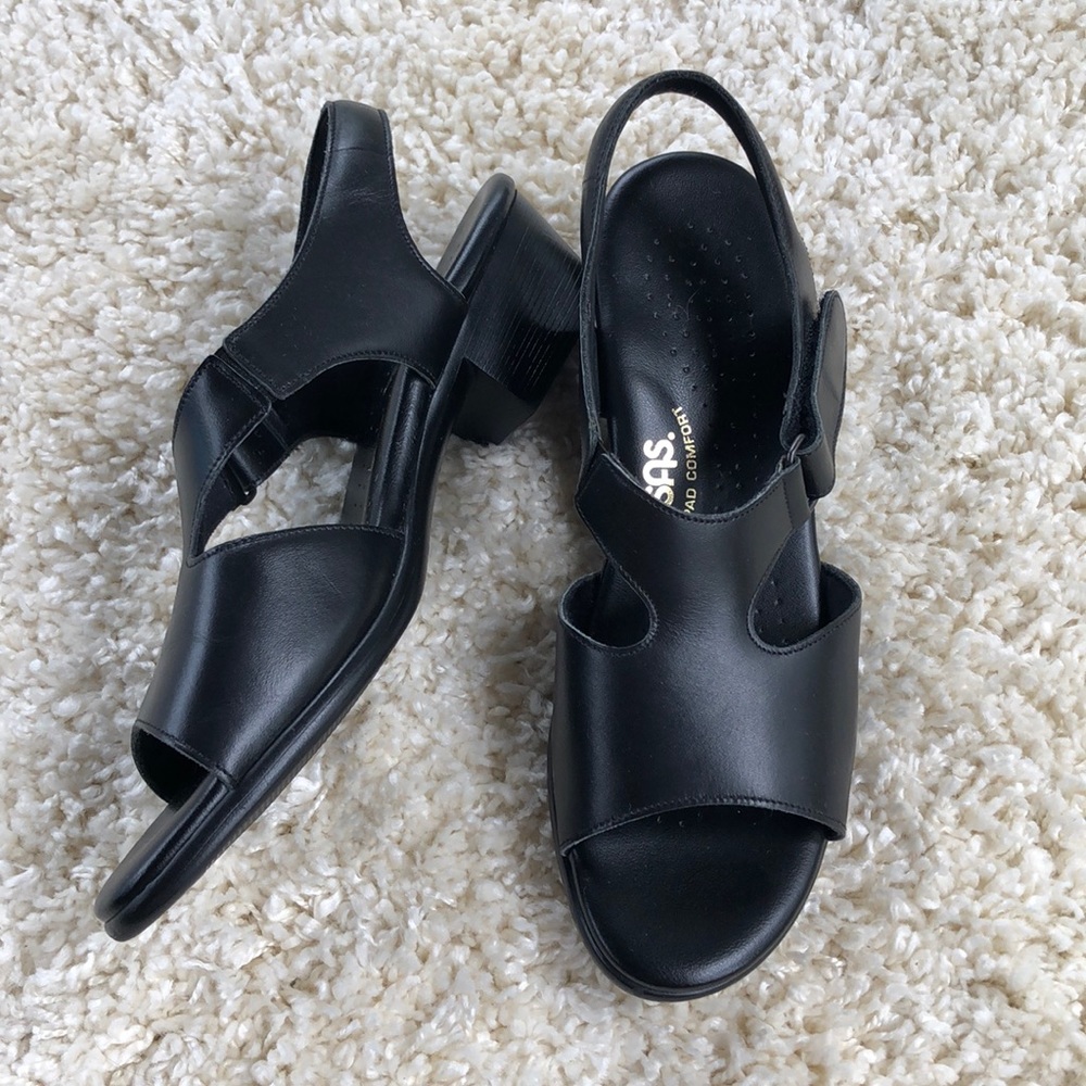 SAS Tripad Comfort Blk Leather Suntimer 8.5 NARROW
